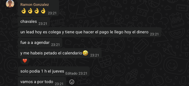 Un lead paga y se agenda: «me habéis petado el calendario»